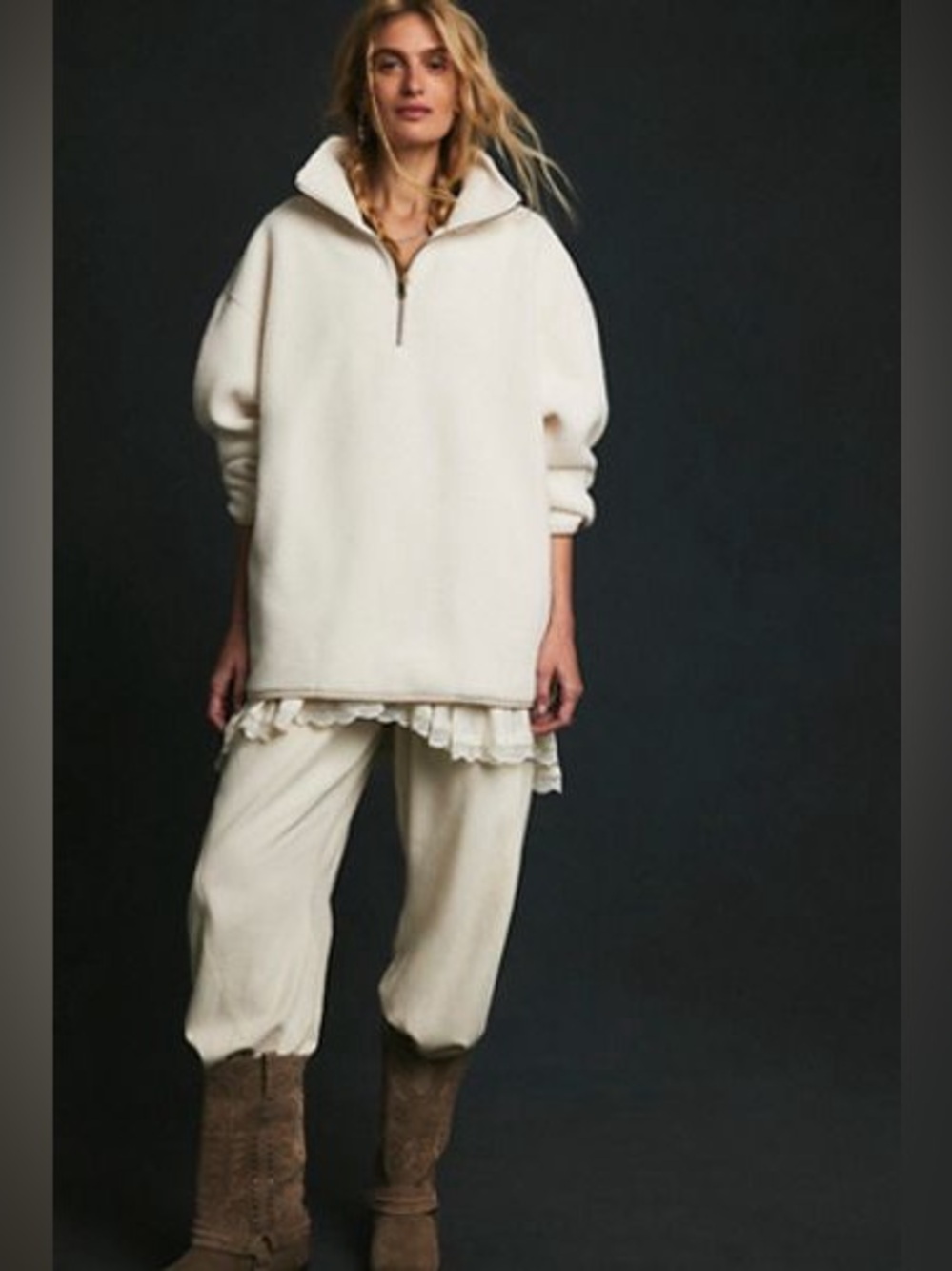 NWT Free People Coco Faux Shera Pullover - Picture 3 of 16